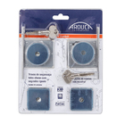 Fechadura Auxiliar para Porta de Entrada Cromado 40mm Dupla Tetra BL Arouca