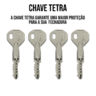 Fechadura Auxiliar Trava Tetra Estreita 1003 Simples Inox Inox