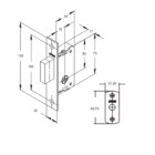 Fechadura Auxiliar Trava Tetra Estreita 1003 Simples Inox Inox