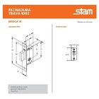 Fechadura Auxiliar Trava Tetra Stam 1003 Branca Dupla Estrei