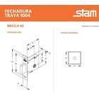 Fechadura Auxiliar Trava Tetra Stam 1004 Antique Velho Dupla