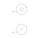 Fechadura Banheiro 1620/39 Roseta Redonda Cromada 55mm Stam