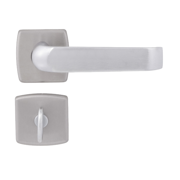 Fechadura Porta Banheiro 45mm Aço Cromado Acetinado Victoria Arouca