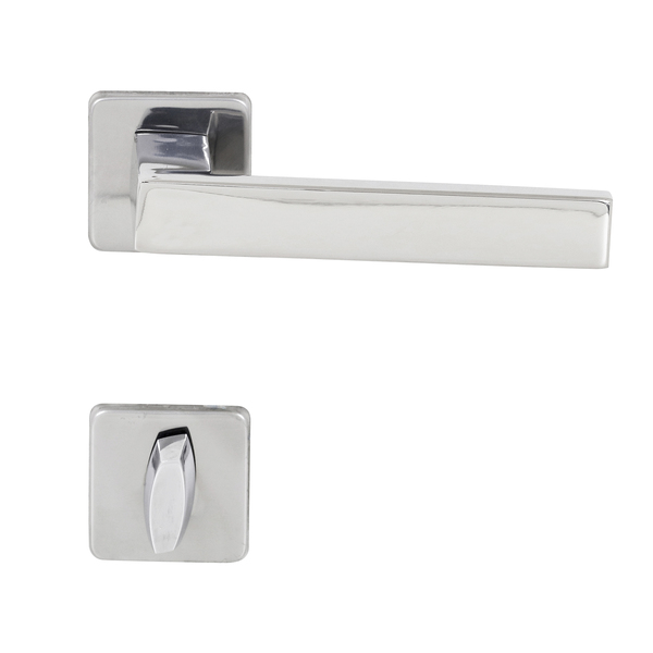 Fechadura Banheiro 55mm Aço Inox Polido Quadra Arouca