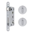 Fechadura Banheiro 55mm Zamac Cromado Acetinado Logus Imab