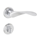 Fechadura Banheiro 55mm Zamac Cromado Acetinado Wave Papaiz