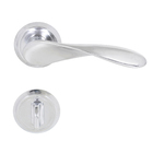 Fechadura Banheiro 55mm Zamac Cromado Acetinado Wave Papaiz