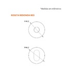 Fechadura Banheiro 823/37 Roseta Redonda Preto Fosco 40mm Stam