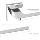 Fechadura Banheiro Haga Quadra 55mm Cromada