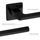 Fechadura Banheiro Haga Quadra 55mm Preto