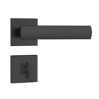 Fechadura Banheiro Stam 823/35 Preto Fosco Roseta Quadrada
