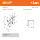 Fechadura Banheiro - Stam Rolete 1025 Cromado Quadrada
