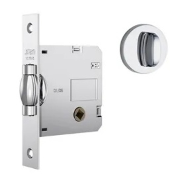 Fechadura Banheiro - Stam Rolete 1025 Inox Redonda