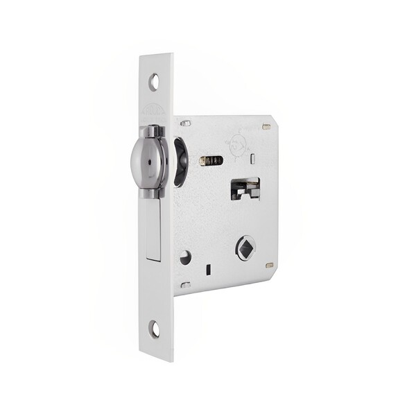 Fechadura Banheiro Trinco Rolete E Lingueta Inox Polido 45mm