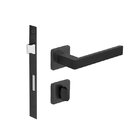 Fechadura Banheiro Wc Hato 2 Inox Preta Preto Imab 55 Mm