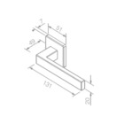 Fechadura Barra Em Inox Escovado Interna