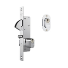 Fechadura Bico de Papagaio para Porta de Correr Cromada 160mm Roseta Simples Allufort