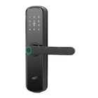 Fechadura Biometria Inteligente ELG Preta de Embutir Biometria, Chave, Senha, Cartão e Wi-Fi