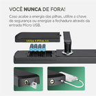 Fechadura Biometria Inteligente ELG Preta de Embutir Biometria, Chave, Senha, Cartão e Wi-Fi