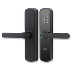 Fechadura Biometria Inteligente ELG Preta de Embutir Biometria, Chave, Senha, Cartão e Wi-Fi