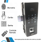 Fechadura Biométrica G176 Portas De Vidro Com Controle Remoto