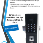 Fechadura Biométrica G176 Portas De Vidro Com Controle Remoto