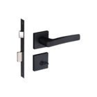 Fechadura Bmw Acqua Star Preto Texturizado Para Banheiro