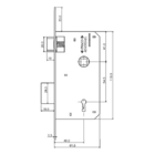 Fechadura Chess Interna Roseta Quadrada Preta 40mm Arouca