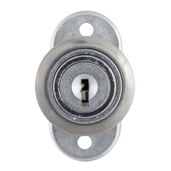 Fechadura Cilindro para Móveis Embutir Aço 22mm Prata 1 peça
