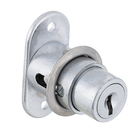 Fechadura Cilindro para Móveis Embutir Aço 22mm Prata 1 peça