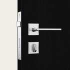 Fechadura Classic 3000 Banheiro Roseta Quadrada Cromada 55mm