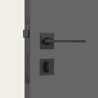 Fechadura Classic 3000 Banheiro Roseta Quadrada Preta 55mm St