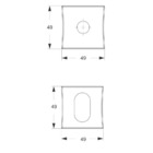 Fechadura Classic 3000 Externa Roseta Quadrada Preta 55mm Stam