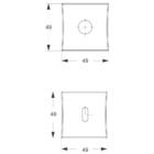 Fechadura Classic 3800 Interna Roseta Quadrada Cromado 55mm S