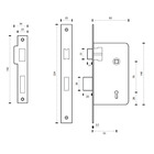 Fechadura Conceito Aero Interna 55mm Latão Acetinado Lockwell