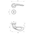 Fechadura Conceito Aero Interna 55mm Latão Acetinado Lockwell