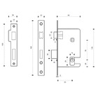 Fechadura Conceito Duda Externa 55mm Alumínio Anodizado Natur