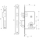 Fechadura Conceito Pieter Externa 55mm Latão Polido Dourado E