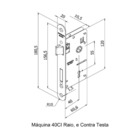 Fechadura Concept Interna 40mm Roseta Cromado Rr1 401-40ci Ra