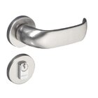 Fechadura Contemporânea Cromo Acetinado Externa Cromo Acetina