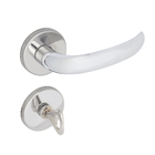 Fechadura com Roseta Cromada para Porta do Banheiro 40mm Simples Concept Pado