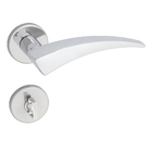 Fechadura com Roseta Cromada para Porta do Banheiro 55mm Simples Esplendore Pado