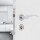 Fechadura com Roseta Cromada para Porta do Banheiro 55mm Simples Esplendore Pado