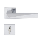 Fechadura com Roseta Cromada para Porta do Banheiro 55mm Simples Ascot Pado