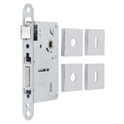 Fechadura com Roseta Cromada para Porta Interna 55mm Simples Ascot Pado