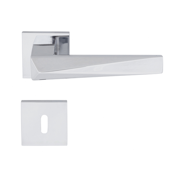 Fechadura com Roseta Cromada para Porta Interna 55mm Simples Ascot Pado