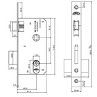 Fechadura Dama Escovada Arouca 40mm Roseta Quadrada Inox - Ex