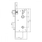 Fechadura Dama Preta Arouca 40mm Roseta Quadrada Inox - Banhe