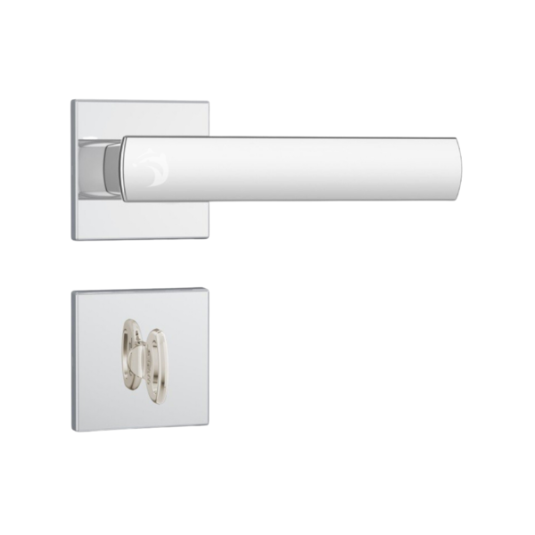 Fechadura De Banheiro 823/35 Roseta Quadrada 1 Stam Cromado