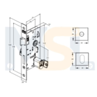 Fechadura De Banheiro 823/35 Roseta Quadrada 1 Stam Cromado